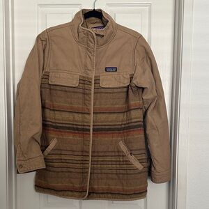 Patagonia Men's Brown & Tan Field Jacket with Woven Stripe Panel